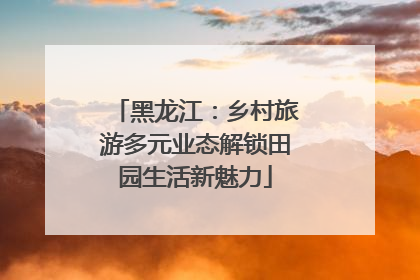 黑龙江：乡村旅游多元业态解锁田园生活新魅力