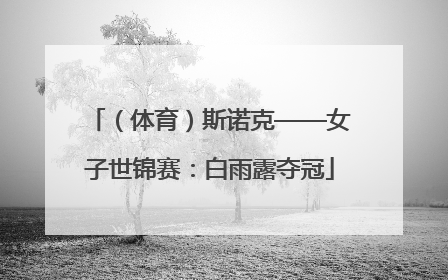 （体育）斯诺克——女子世锦赛：白雨露夺冠