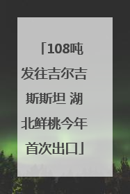108吨发往吉尔吉斯斯坦 湖北鲜桃今年首次出口