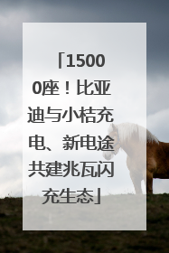 15000座！比亚迪与小桔充电、新电途共建兆瓦闪充生态