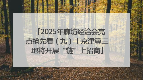 2025年廊坊经洽会亮点抢先看（九）丨京津冀三地将开展“链”上招商