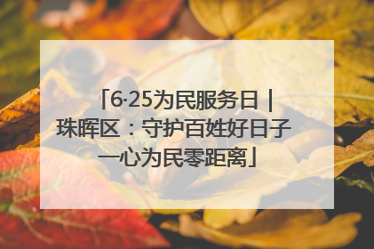 6·25为民服务日｜珠晖区：守护百姓好日子 一心为民零距离