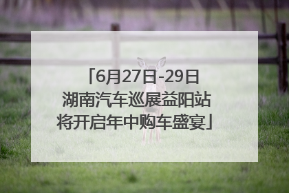 6月27日-29日 湖南汽车巡展益阳站将开启年中购车盛宴