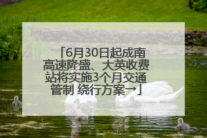 6月30日起成南高速隆盛、大英收费站将实施3个月交通管制 绕行方案→